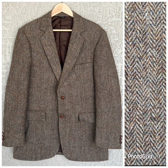 Vintage Suits & Blazers Harris Tweed Vintage Wool Herringbone